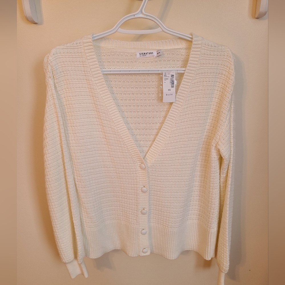 🌟NWT White Knit Cardigan Size XS